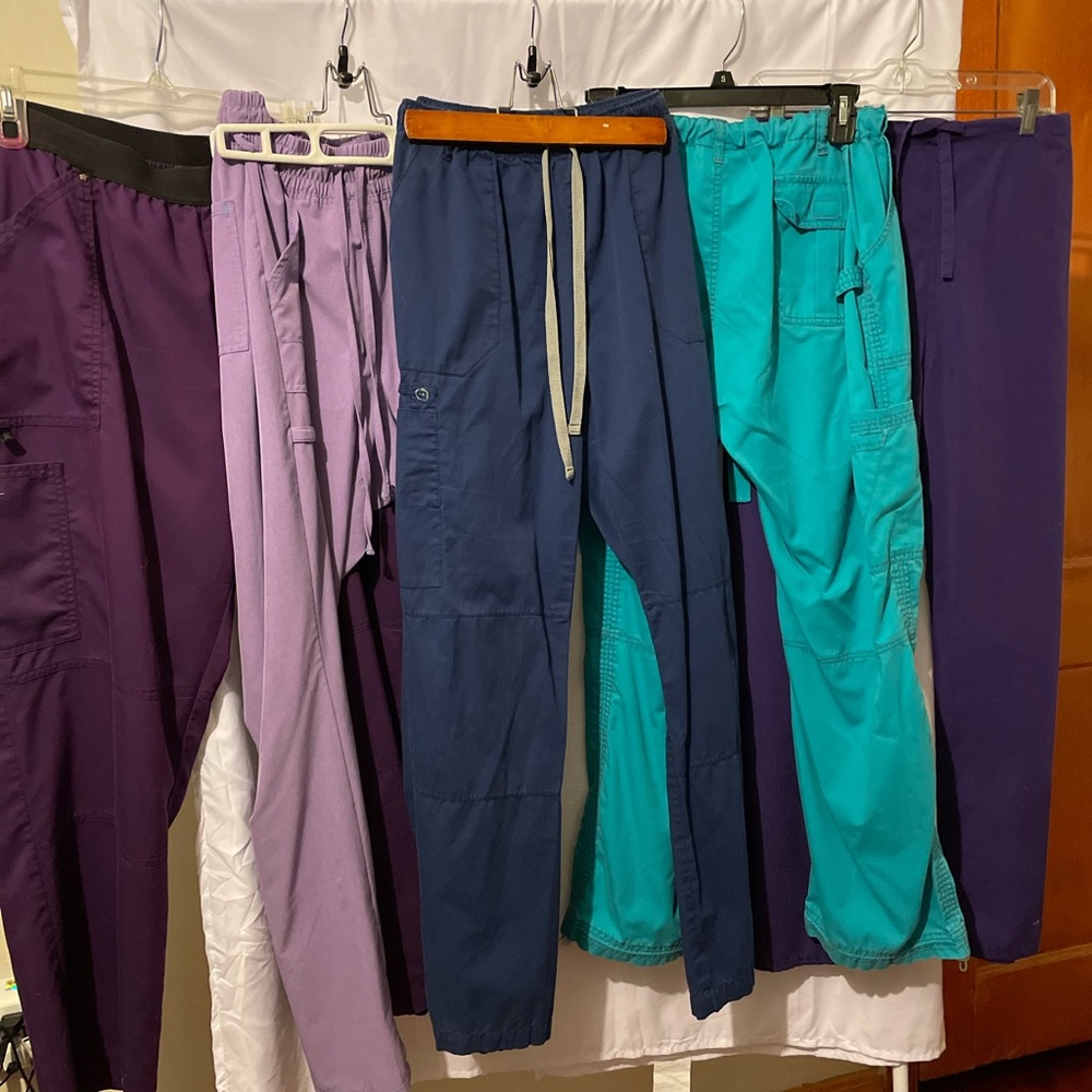 Uniform smocks, MOSTLY size large but some med., XL ; various colors, patterns